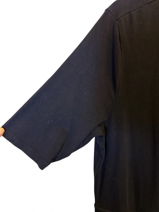 Lands' End Black Minimalist Midi Dress with Short Sleeves sz M - Picture 5 of 12